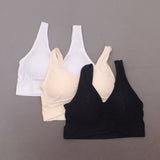 Rhonda Shear 3 Pack Jacquard Ahh Bras With Removable Pads Neutrals Large