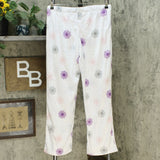 Maidenform Women's Ribbed Top And Fleece Pant Pajama Set Winter Dancer Large