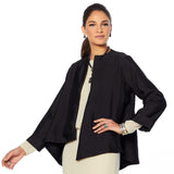 Heidi Daus Women's Signature Accent Open Front Jacket Black Large