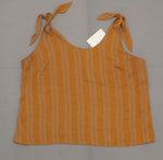 A New Day Women's Striped Tie Shoulder Tank Top Blouse Shirt