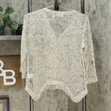 Nina Leonard Women's Coconut Button Bolero Cardigan Natural Small