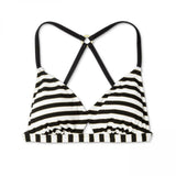 Shade & Shore Women's Textured Peek-a-Boo Crossback Bralette Bikini Top