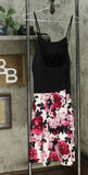 Speechless Plus Size Solid and Floral Print Dress Ivory / Berry 24W