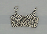 Xhilaration Women's Chevron Push Up Midi Bikini Swim Top XS