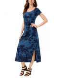 Style & Co. Women's Printed Scoop Neck Maxi Dress. 100016078
