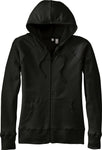 District Threads Women's Mini Ribbed Full Zip Hoodie DT227 Black Large
