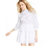 LoveShackFancy for TRGT Women's Talulah Pintuck Yoke Mini Dress