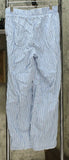 DG2 by Diane Gilman SoftCell Wide Leg Pants Chambray Stripe Small