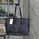 A New Day Women's Large Zip Closure Tote Handbag Black