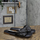 A New Day Womens Nicolette Raffia Slide Sandals Black 9