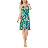 Colleen Lopez Women's Jersey Stretch Floral Print Halter Dress