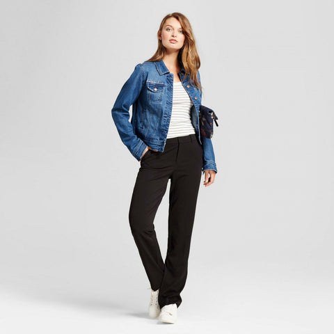 Pantalone slim dritto in Compact Light - Plum Truffle Pantalone slim dritto in Compact Light - Plum Truffle