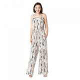 Du Jour Women's Petite Printed Knit Jumpsuit