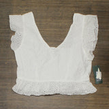 Wild Fable Women's Flutter Short Sleeve Eyelet Top 78809905