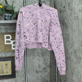 Wild Fable Women's Hooded Sweatshirt Hoodie Cropped Purple Large