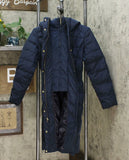 Cole Haan Women's Box Quilt Down Puffer Coat Navy XS