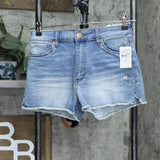 STS Blue Womens Aubrey 11 inch High Rise Waist Denim Shorts Blue 26