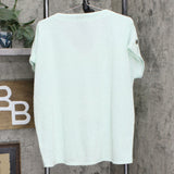Jones New York Women's V Neck Textured Popover Top Jade Green XL