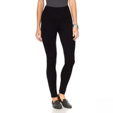 MarlaWynne Women's Ponte Stretch Knit Solutions Leggings Black XS