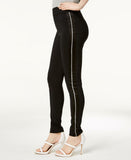 INC International Concepts Women's Curvy Satin Contrast Skinny Pants