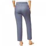 32 Degrees Cool Women's Stretch Linen Blend Ankle Pants Gray Large