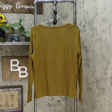 A New Day Women's Fitted Long Sleeve V-Neck T-Shirt