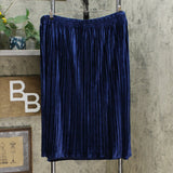 LaBellum by Hillary Scott Women's Plus Size Soft As Velvet A-Line Pleated Midi Skirt