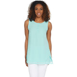 Linea by Louis Dell'Olio Women's Sleeveless Henley Swing Top