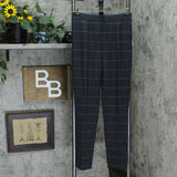 Bar III Women's Windowpane Plaid Pull On Dress Pants