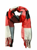 Charter Club Women's Buffalo Check Cashmere Scarf Red Multi