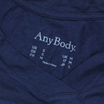 AnyBody Cozy Knit Long Sleeve Jumpsuit Navy Small