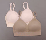 Rhonda Shear 2 Pack Molded Cup Bra With Mesh Back Detail Mocha/ Pink Small