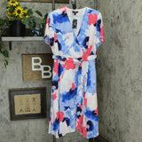 NWT Alfani Petite Floral Belted Midi Wrap Dress. 100097414PT 16 Petite