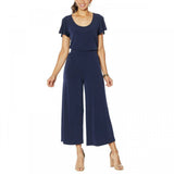 G by Giuliana Women's Plus Size Flutter Sleeve Cropped Wide Leg Jumpsuit