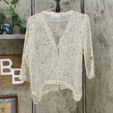 Nina Leonard Women's Coconut Button Bolero Sweater With Tank Top