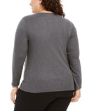 Karen Scott Women's Plus Size 3/4 Sleeve Christmas T-Shirt