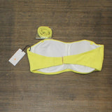 Shade & Shore Women's Ribbed Bandeau Bikini Top 78785898 Yellow 36D