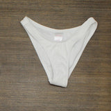 Xhilaration Womens Ribbed Lined High Leg Bikini Swim Bottom White XS