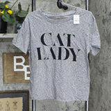 Zoe + Liv Women's Cat Lady Short Sleeve Graphic T-Shirt 4J03JR2668