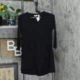 LOGO By Lori Goldstein Women's Solid Washed Hi-Low Cotton Tunic Top
