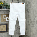 Cenia Women's New York ConVi Jeans With Fringed Hem White 14