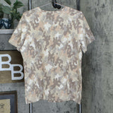 Denim & Co. Women's Active Printed French Terry Round Neck Top