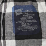 Hanes LOT OF 2 Mens Cotton Plaid Boxers Black Plaid L
