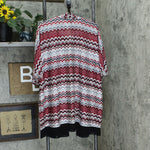 Susan Graver Plus Size Novelty Knit Kimono With Tassel Trim