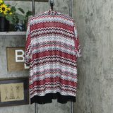 Susan Graver Plus Size Novelty Knit Kimono With Tassel Trim