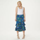 Linea by Louis Dell'Olio Women's Wild Flower Pull On Ruffle Skirt