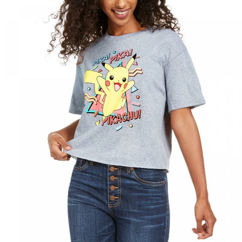 Pokemon Women's Junior Fit Pikachu Cotton Graphic T-Shirt