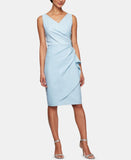 Alex Evenings Women's Compression Embellished Ruched Sheath Dress