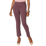 MarlaWynne Women's Stretch Twill FLATTERfit Pants With Slit