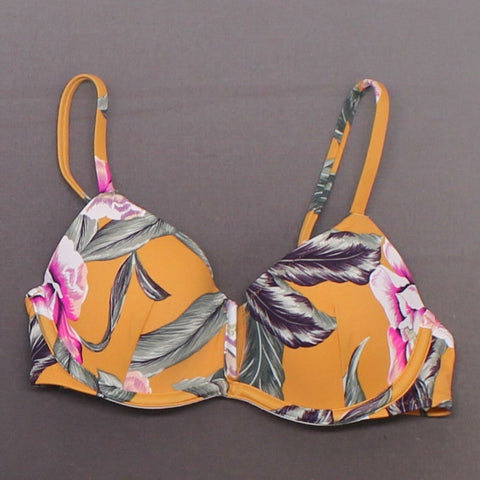 Shade & Shore Women's Current Lightly Lined V Wire Bikini Top Gold 32B